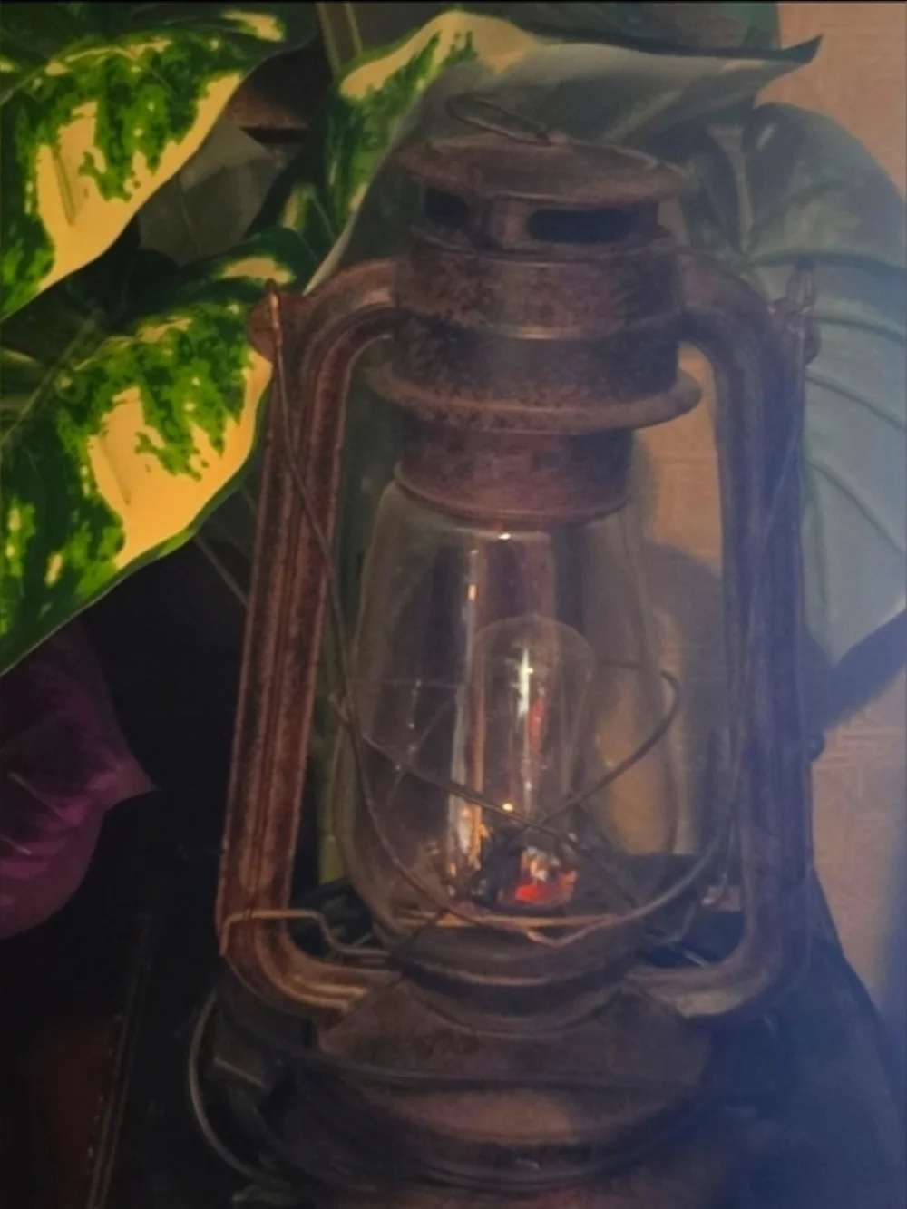 Muskoka Vintage-Style Copper Brown Lantern Table Lamp - Home Accents